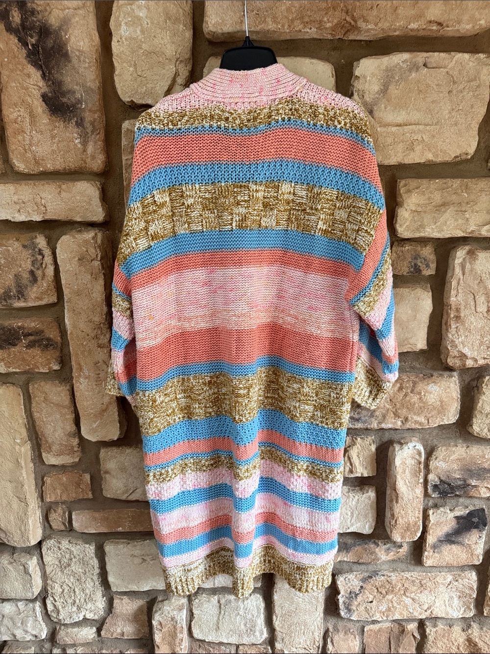 by Anthropologie Textured Striped Cardigan one size - Picture 8 of 9